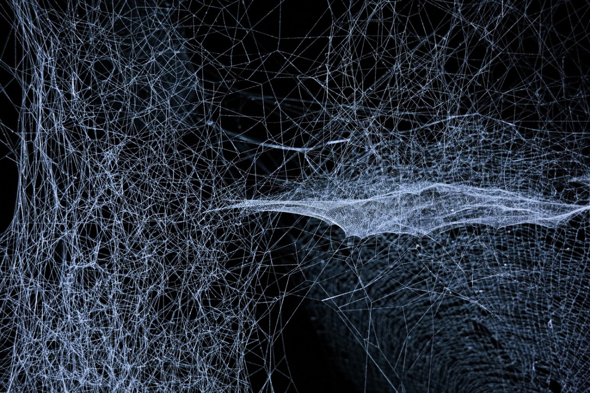 abstract network diagram blue